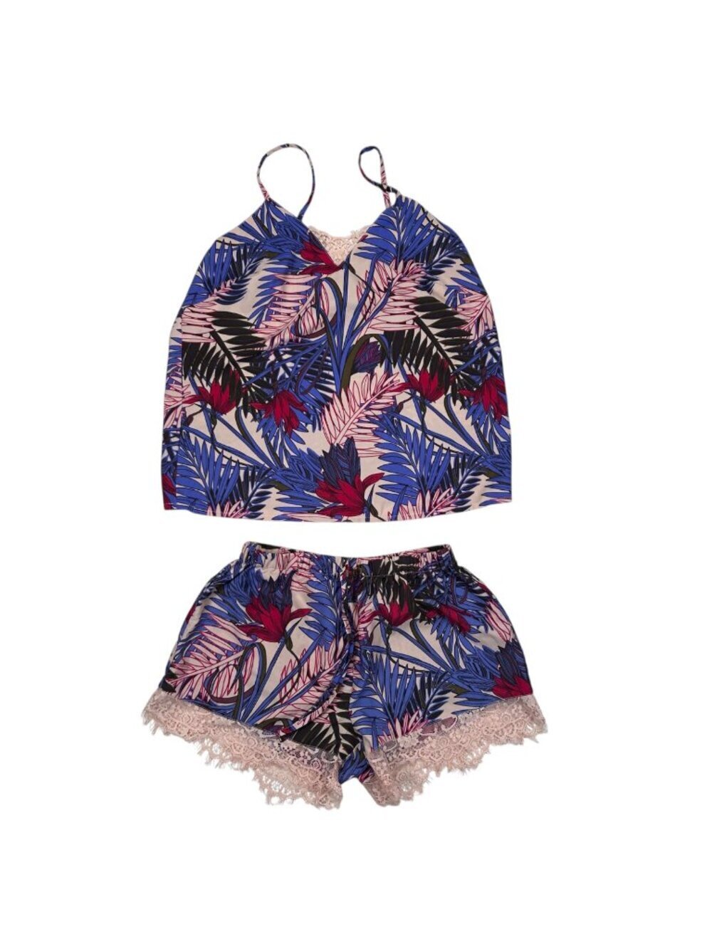 Japana Lounge Set Small Floral Eyelash Lace Coquette Flirty